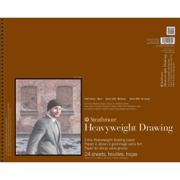 Strathmore 400 Series Drawing Paper Pad, Heavyweight, Top Wire Binding, 24 Sheet, 14x17 inch, 1 Count