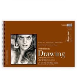 Strathmore 400 Series Drawing Paper Pad, Top Wire Binding, 24 Sheet, 12x18 inch, 1 Count