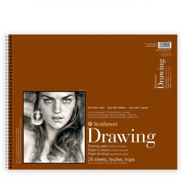 Strathmore 400 Series Drawing Paper Pad, Top Wire Binding, 24 Sheet, 14x17 inch, 1 Count