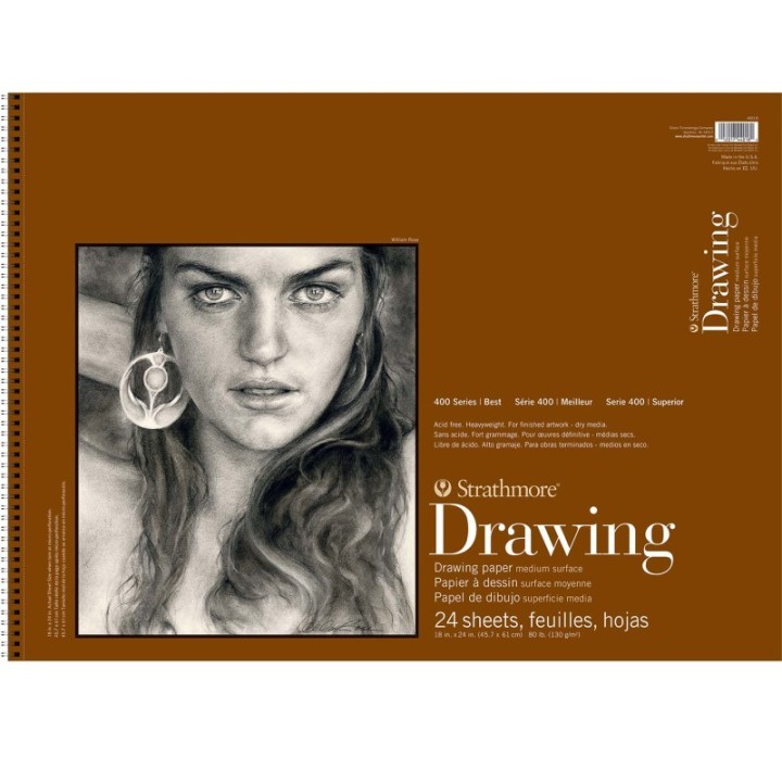 Strathmore 400 Series Drawing Paper Pad, 24 Sheet, 18x24 inch, 1 Count