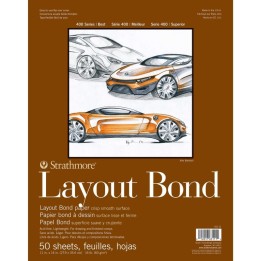 Strathmore 400 Series Layout Paper Pad, Glue Binding, 50 Sheet, 11x14 inch, 1 Count