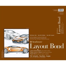 Strathmore 400 Series Layout Paper Pad, Glue Binding, 50 Sheet, 14x17 inch, 1 Count