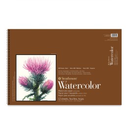 Strathmore 400 Series Watercolor Paper Pad, Cold Pressed, Top Wire Binding, 12 Sheet, 15x22 inch, 1 Count