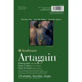 Strathmore 400 Series Artagain Pastel & Drawing Paper Pad, Coal Black, Glue Binding, 24 Sheet, 6x9 inch, 1 Count