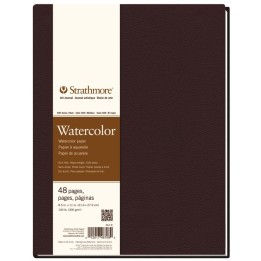 Strathmore 400 Series Art Journal Watercolor Paper, Hardbound Binding, 48 Page/24 Sheet, 8.5x11 inch, 1 Count
