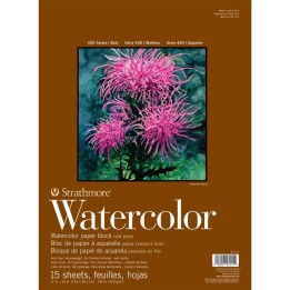 Strathmore 400 Series Watercolor Paper Block, 15 Sheet, 11x15 inch, 1 Count