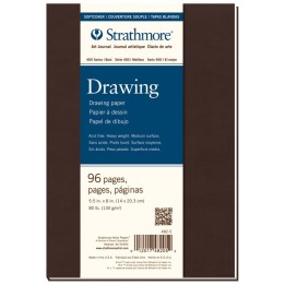 Strathmore 400 Series Art Journal Drawing Paper, Soft Cover Binding, 48 Sheet, 5.5x8 inch, 1 Count