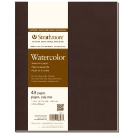Strathmore 400 Series Art Journal Watercolor Paper, Soft Cover Binding, 48 Page/24 Sheet, 7.75x9.75 inch, 1 Count