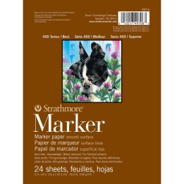 Strathmore 400 Series Marker Pad, Glue Binding, 24 Sheet, 6x8 inch, 1 Count