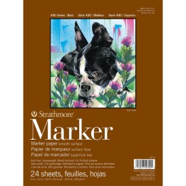 Strathmore 400 Series Marker Pad, Glue Binding, 24 Sheet, 9x12 inch, 1 Count