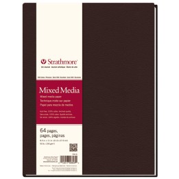 Strathmore 500 Series Art Journal Mixed Media Paper, Hardbound Binding, 64 Sheet, 8.5x11 inch, 1 Count