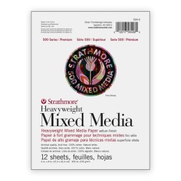 Strathmore 500 Series Mixed Media Pad, 12 Sheet, 6x8 inch, 1 Count