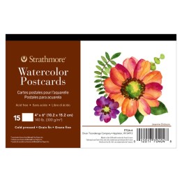 Strathmore 400 Series Watercolor Paper Postcards, 4x6 inch, Pack of 15