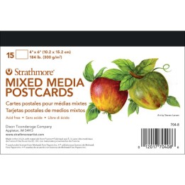 Strathmore 400 Series Mixed Media Postcards, 4x6 inch, 15 Pack