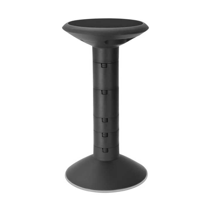 Storex Wiggle stool, 12 to 24-inch, Black