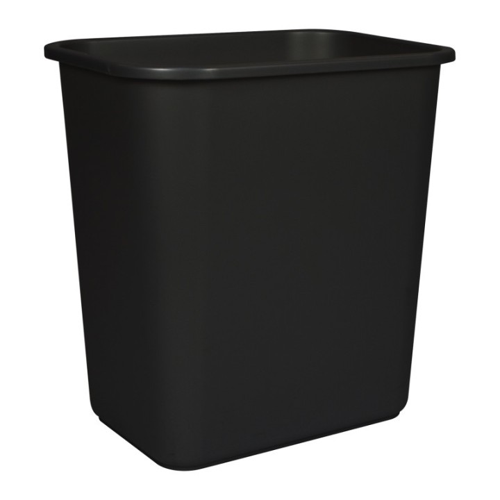 Storex 7 Gallon Waste Basket, Black