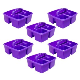 Storex Small Caddy, Purple, Pack of 6
