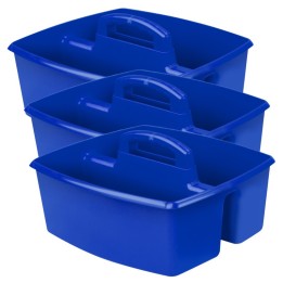 Storex Large Caddy, Blue, Pack of 3