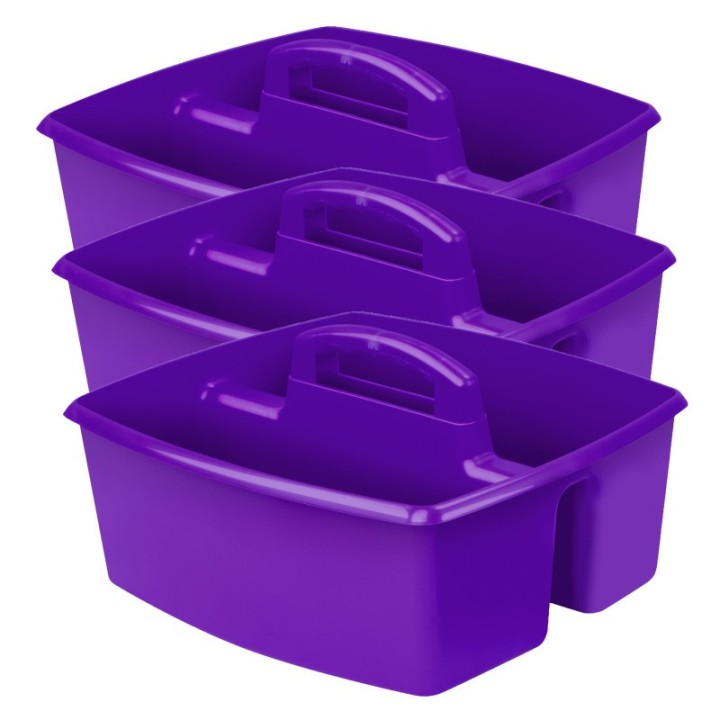 Storex Large Caddy, Purple, Pack of 3