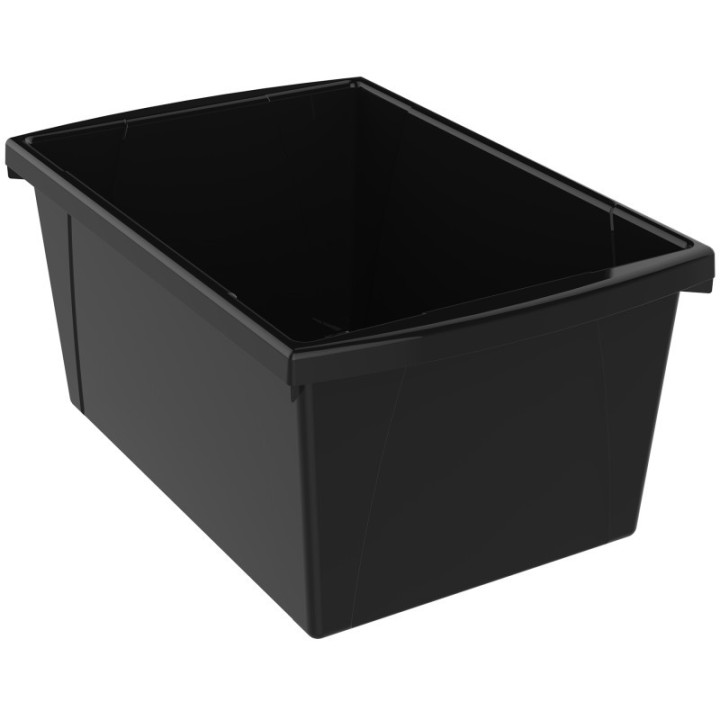 Storex Medium Classroom Storage Bin, Black