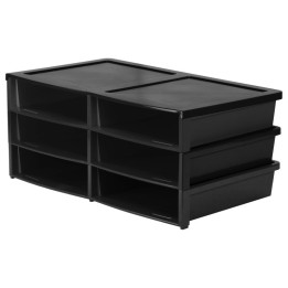 Storex Quick Stack Organizer, Black