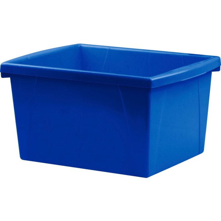 Storex 4 Gallon Storage Bin, Blue