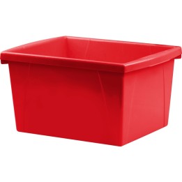 Storex 4 Gallon Storage Bin, Red