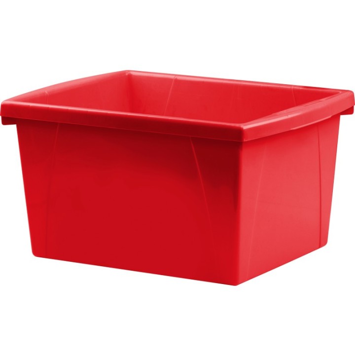 Storex 4 Gallon Storage Bin, Red
