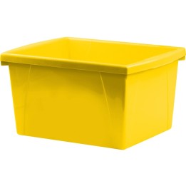 Storex 4 Gallon Storage Bin, Yellow
