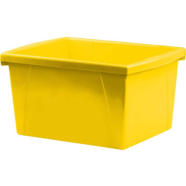 Storex 4 Gallon Storage Bin, Yellow