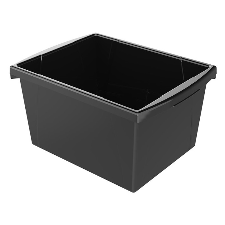 Storex Small Classroom Storage Bin, Black