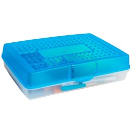 Storex Large Pencil Box, Blue