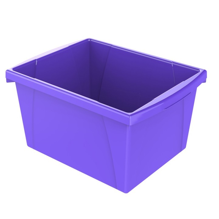 Storex 4 Gallon Storage Bin, Purple