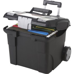 Storex Portable File Box on Wheels