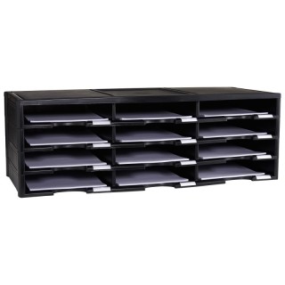 Storex 12 Compartment Literature Organizer Doc Sorter