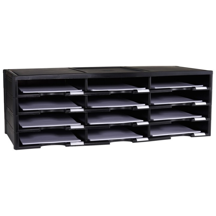 Storex 12 Compartment Literature Organizer Doc Sorter