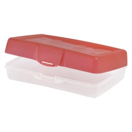 Storex Large Pencil Box, Red