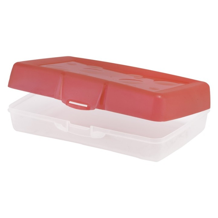 Storex Large Pencil Box, Red