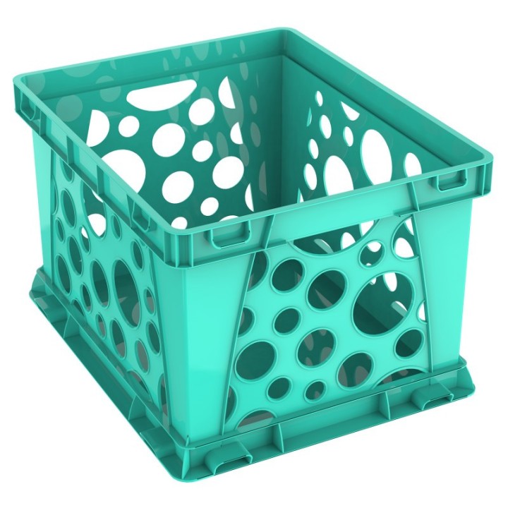 Storex Large File Crate, Teal