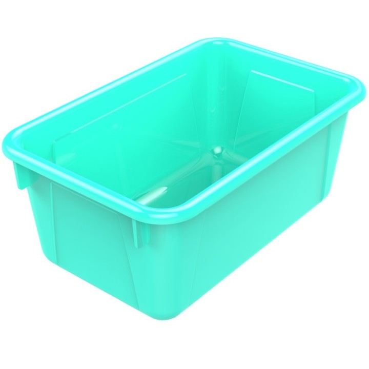Storex Small Cubby Bin, Teal
