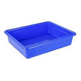Storex Flat Storage Tray, Blue, Pack of 5