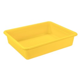 Storex Flat Storage Tray, Yellow, Pack of 5