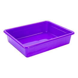 Storex Flat Storage Tray, Purple, Pack of 5