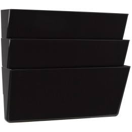 Storex Unbreakable Wall Files, Legal, Black, Set of 3