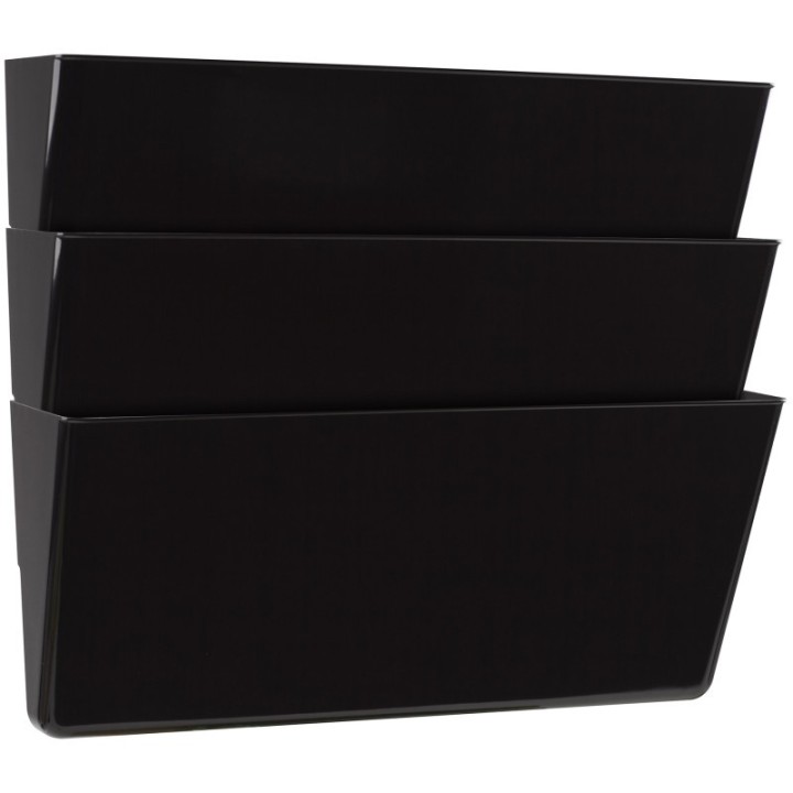 Storex Unbreakable Wall Files, Legal, Black, Set of 3