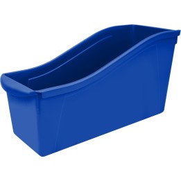 Storex Large Book Bin, Blue