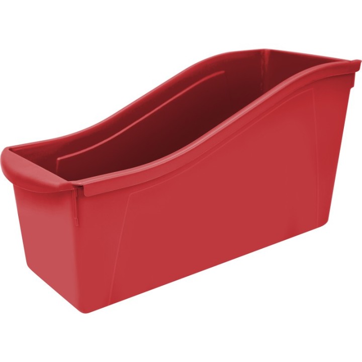 Storex Large Book Bin, Red