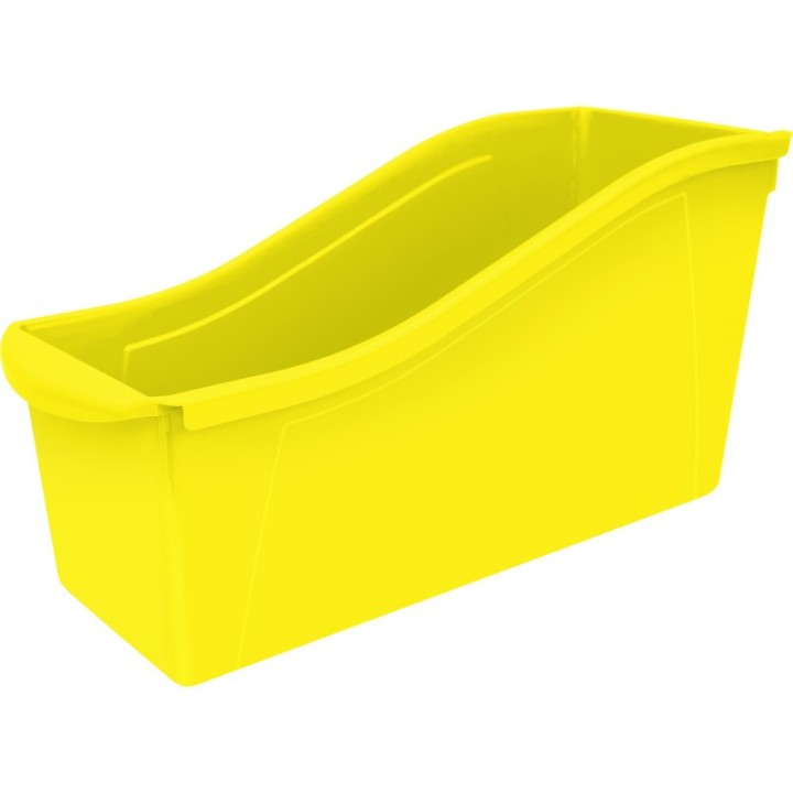 Storex Large Book Bin, Yellow