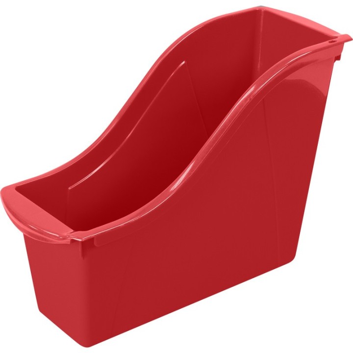 Storex Small Book Bin, Red