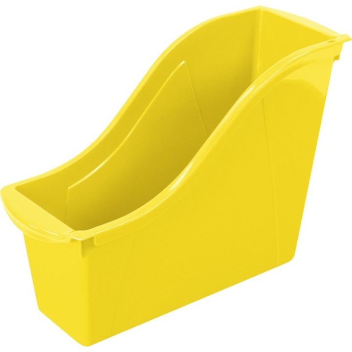 Storex Small Book Bin, Yellow